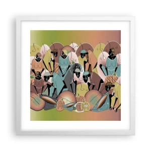 Pôster em moldura branca - Uma grande festa se aproxima - 40x40 cm