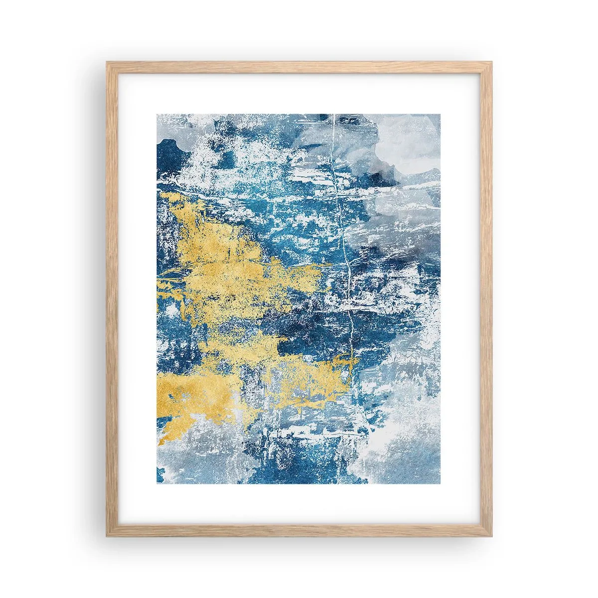 Pôster com moldura de carvalho claro - Abstração cheia de clima - 40x50 cm