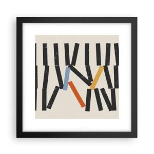 Pôster com moldura preta - Dominó – composição - 30x30 cm