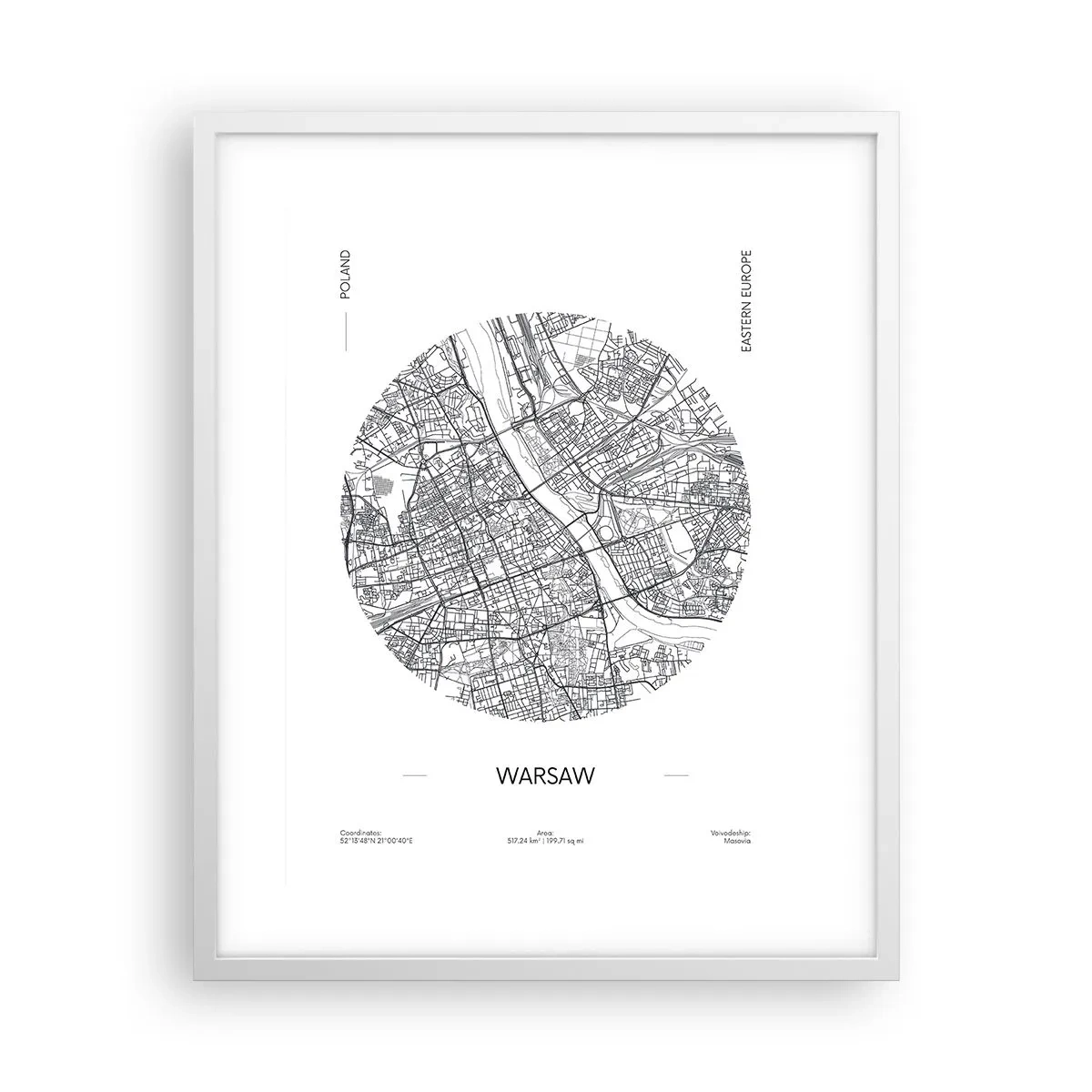 Pôster em moldura branca - Anatomia de Varsóvia - 40x50 cm