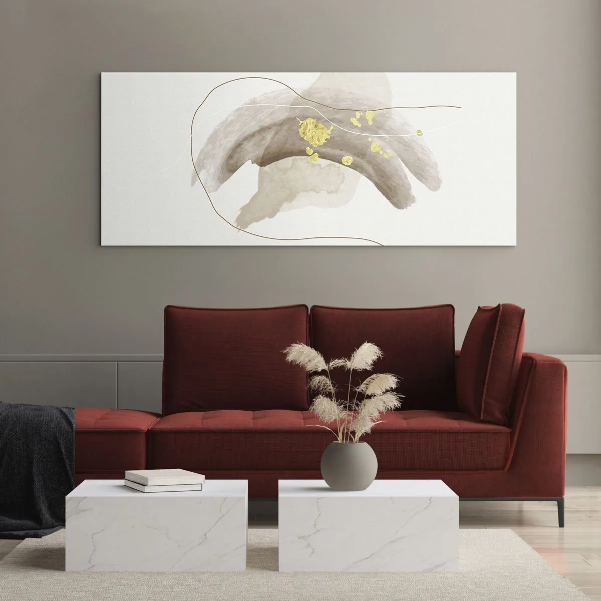 Quadro em vidro - Encontrado no espaço - 100x40 cm