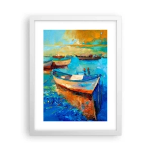 Pôster em moldura branca - Na baía do sul - 30x40 cm