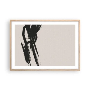 Pôster com moldura de carvalho claro - Corrida imparável - 70x50 cm