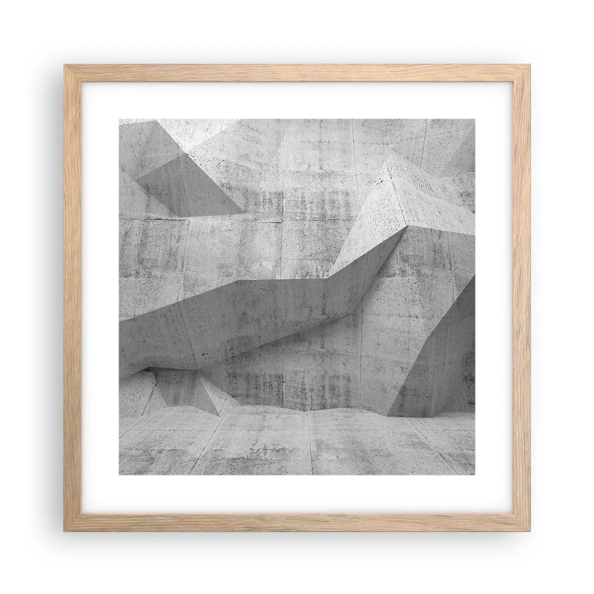 Pôster com moldura de carvalho claro - Um verdadeiro desafio - 40x40 cm