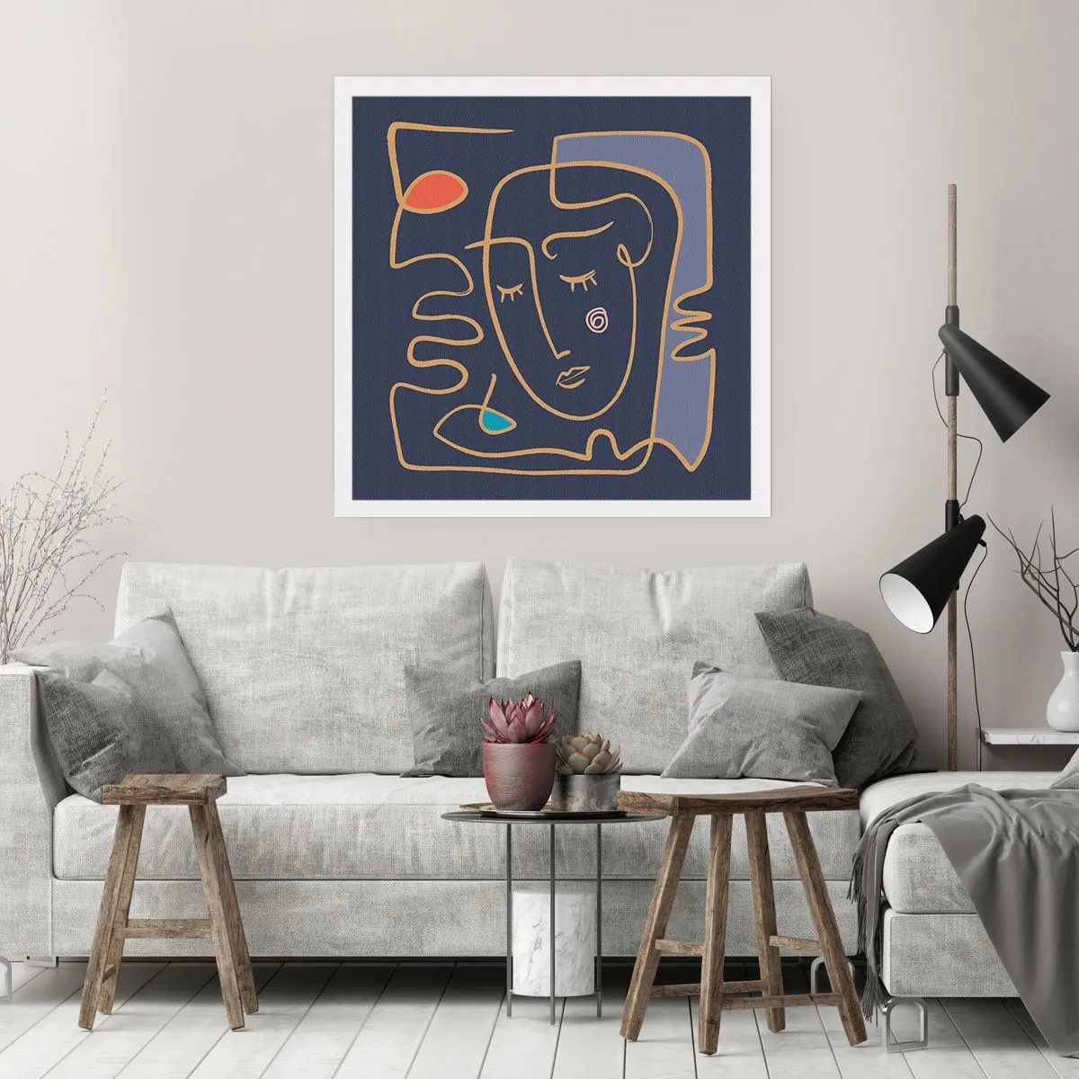 Pôster - Nos pensamentos - 30x30 cm