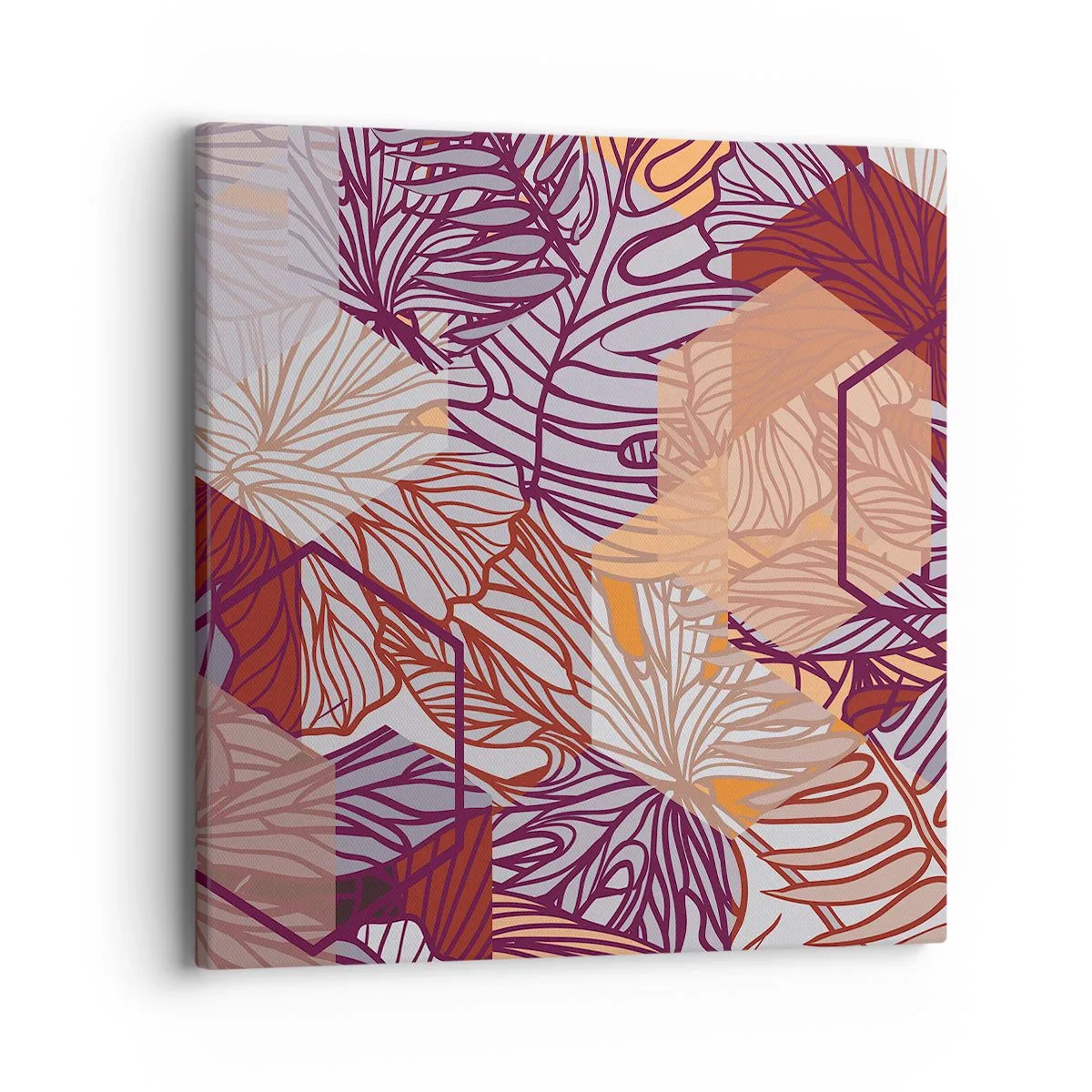 Quadro em tela - A impossível relação entre a geometria e a natureza - 40x40 cm