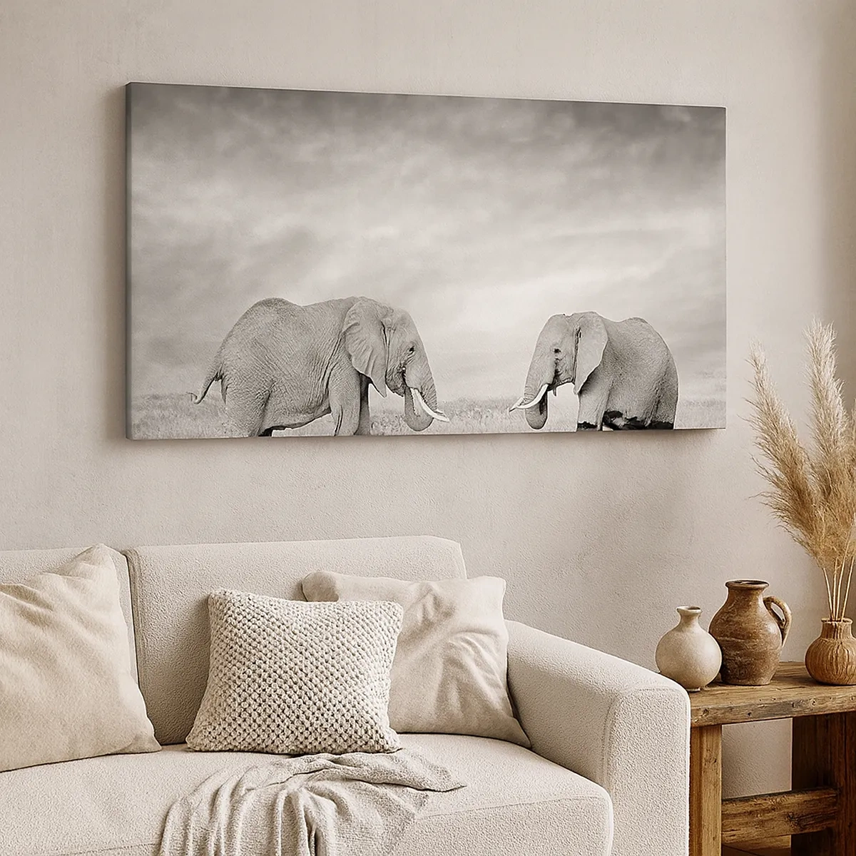 Quadro em tela - O cinza é belo - 30x30 cm