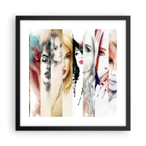 Pôster com moldura preta - Sempre VOCÊ - 40x40 cm