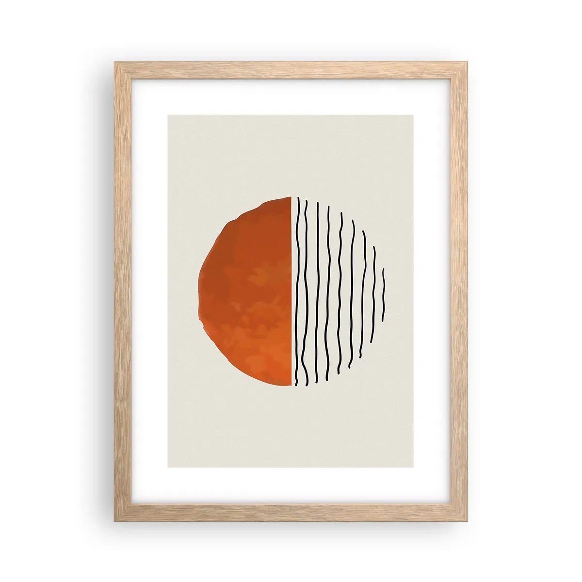 Pôster com moldura de carvalho claro - No clima japonês - 30x40 cm