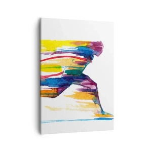 Quadro em tela - Correndo pelo arco-íris - 50x70 cm