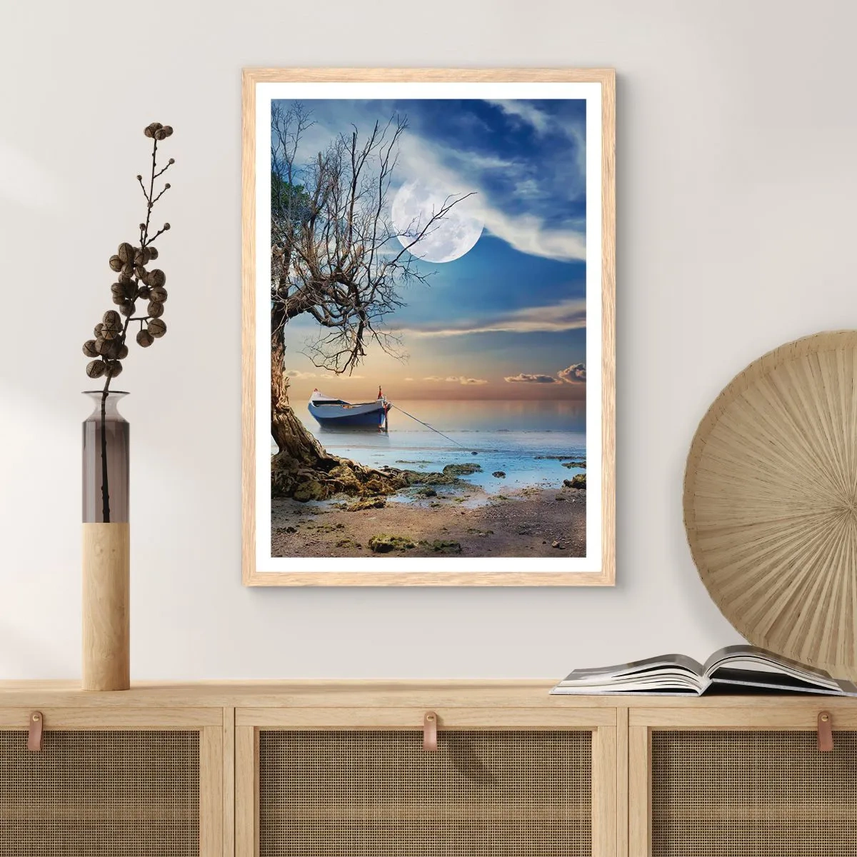 Pôster com moldura de carvalho claro - É este o fim ou o começo? - 70x100 cm