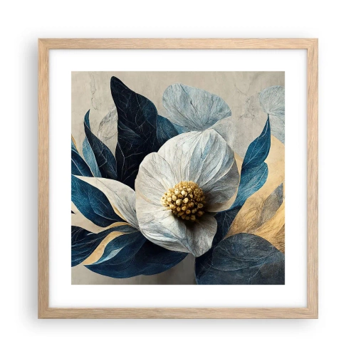 Pôster com moldura de carvalho claro - Tem um coração de ouro - 40x40 cm