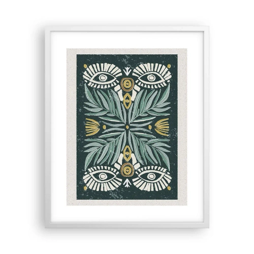 Pôster em moldura branca - Como um recorte folclórico - 40x50 cm