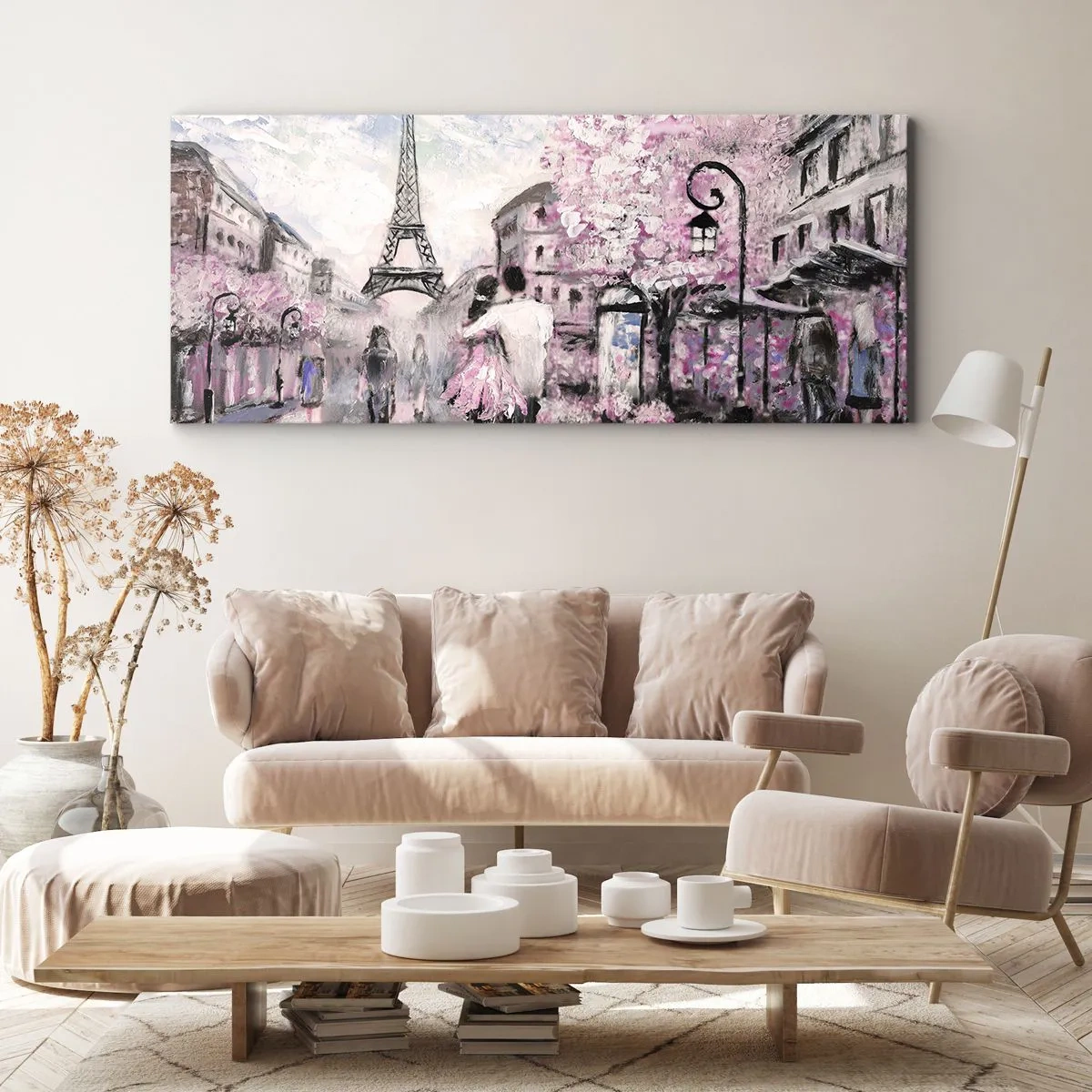 Quadro em tela - Como for se apaixonar, somente em... - 100x40 cm