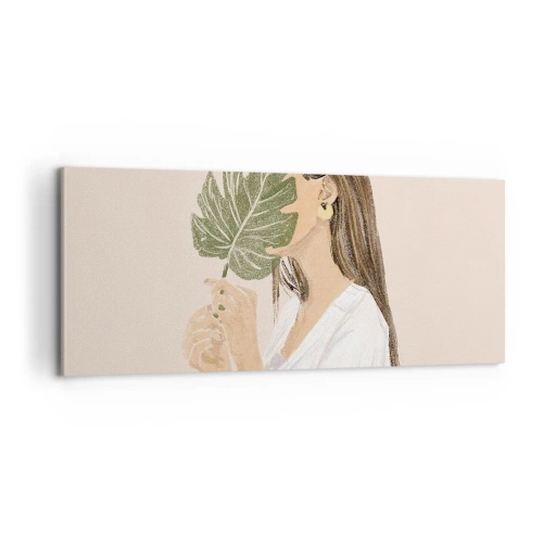 Quadro em tela - Retrato misterioso com uma adepta - 100x40 cm