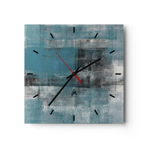 Relógio de parede - Relógio em vidro - Água e ar - 30x30 cm