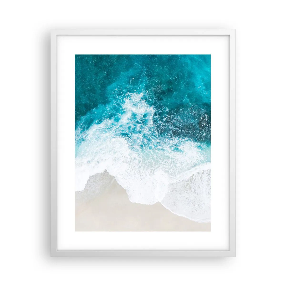 Pôster em moldura branca - Carícia natural - 40x50 cm