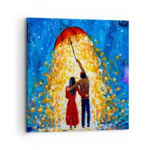 Quadro em tela - A magia de uma noite chuvosa? - 70x70 cm