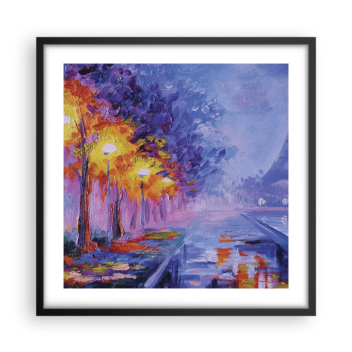 Pôster com moldura preta - Uma caminhada dos sonhos - 50x50 cm