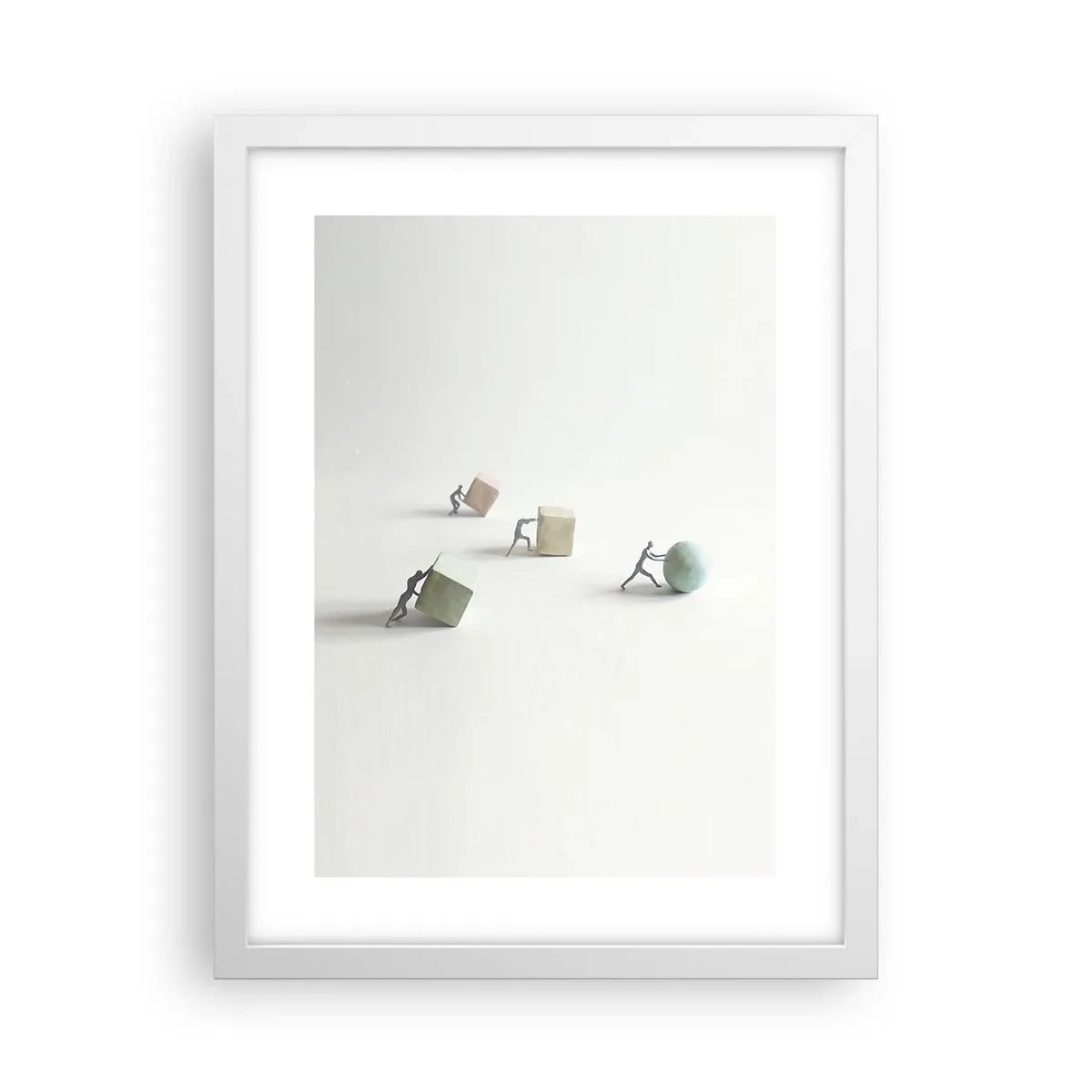 Pôster em moldura branca - É a vida - 30x40 cm