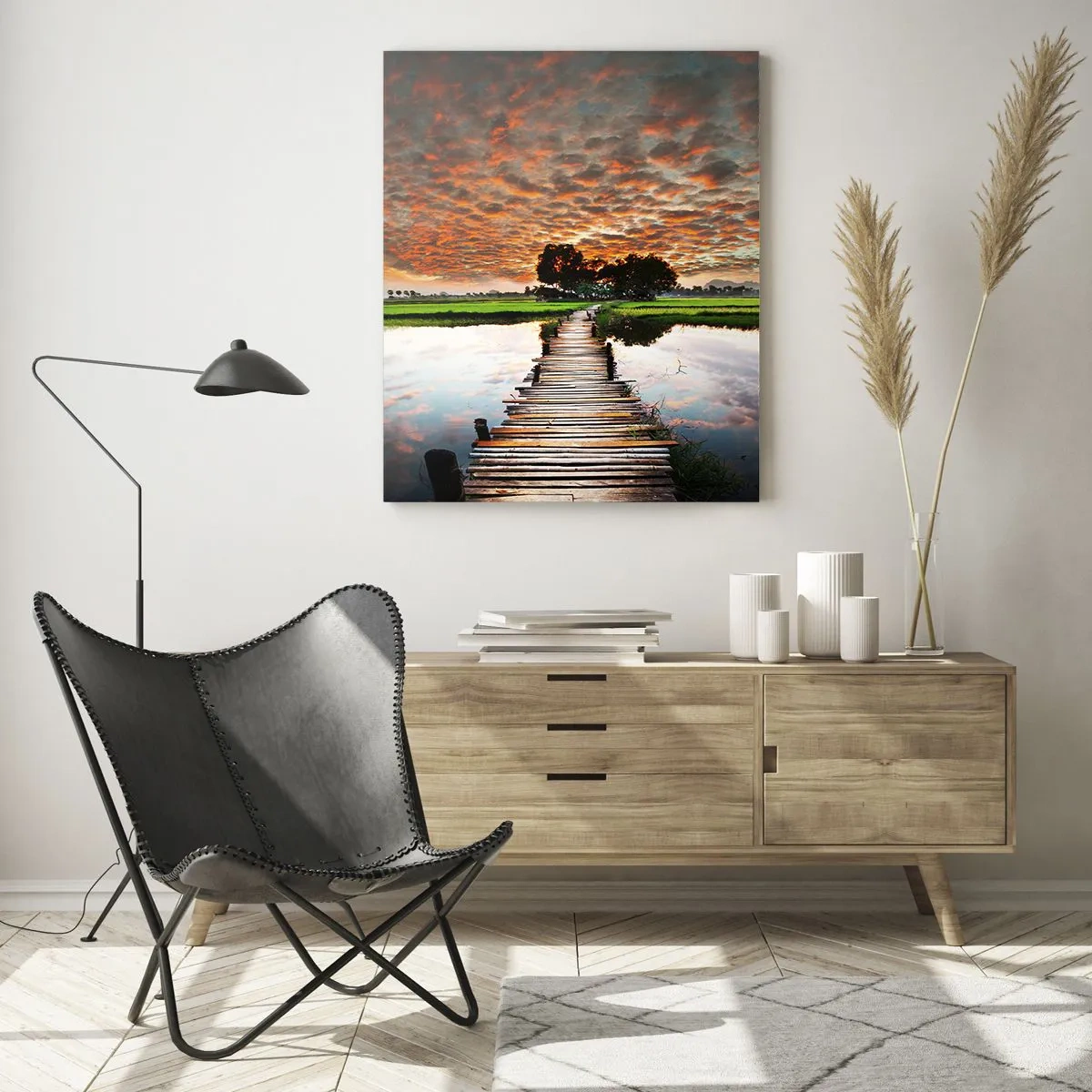 Quadro em vidro - Abra os braços - respire - 70x100 cm