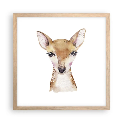 Pôster com moldura de carvalho claro - A Natureza da Inocência - 40x40 cm