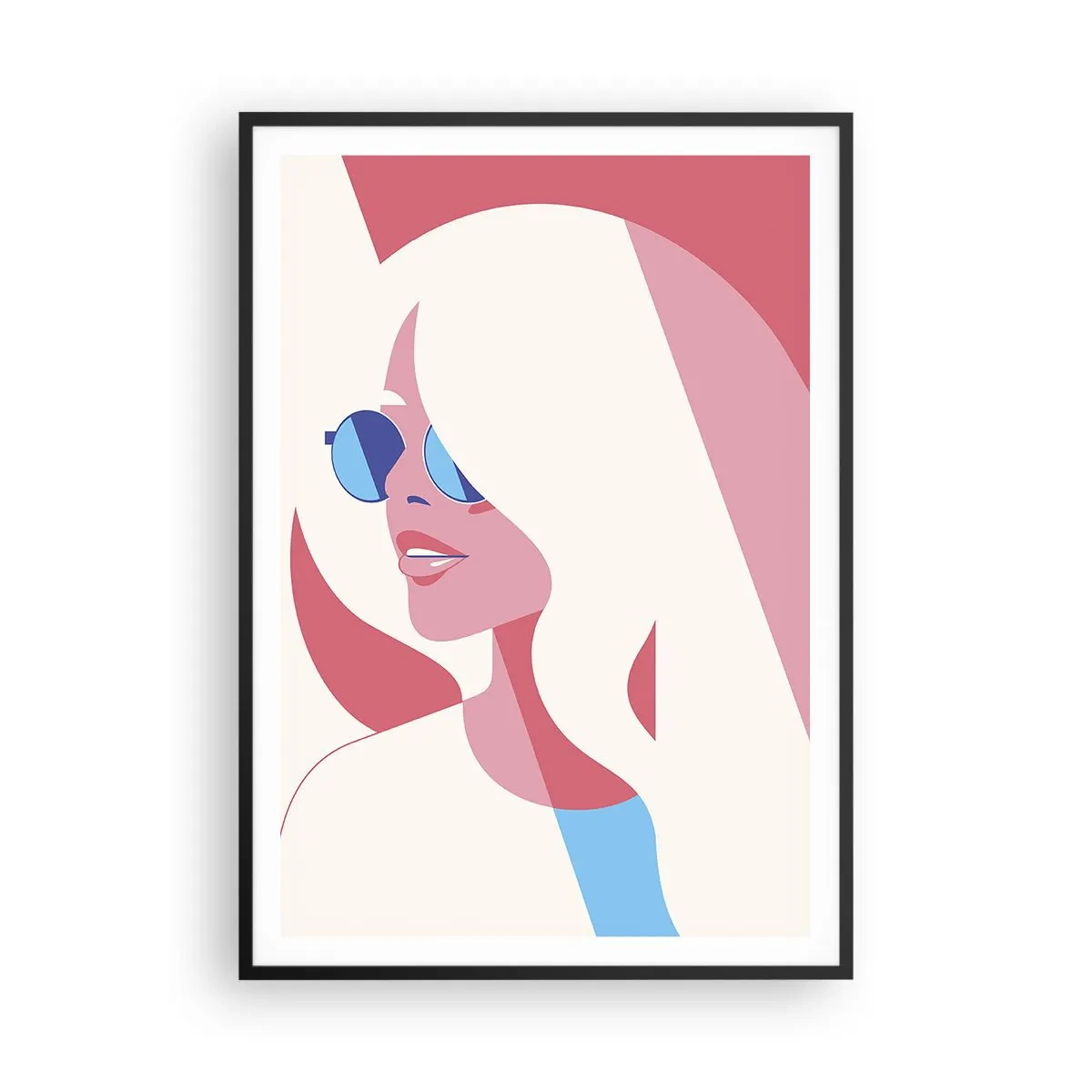 Pôster com moldura preta - Era uma loira... - 70x100 cm