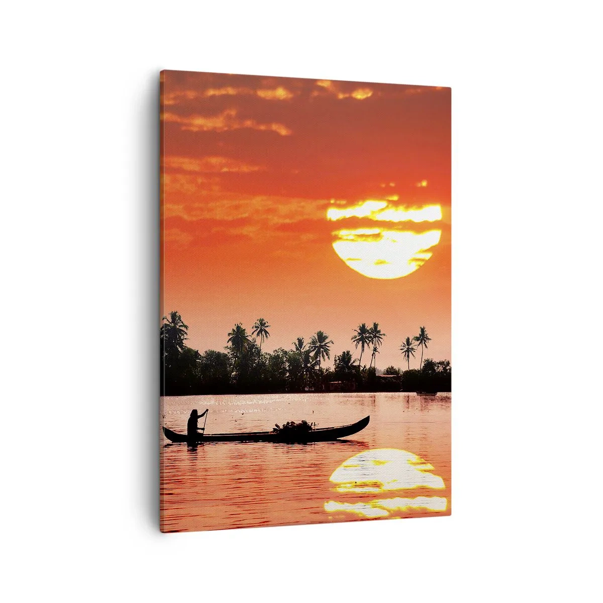 Quadro em tela - A calma dos trópicos ao pôr do sol - 50x70 cm
