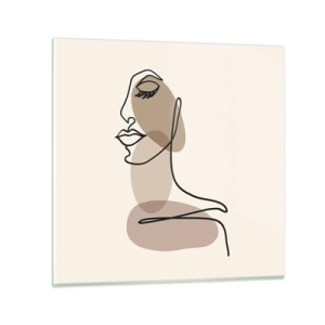 Quadro em vidro - Uma certa linha de beleza - 40x40 cm