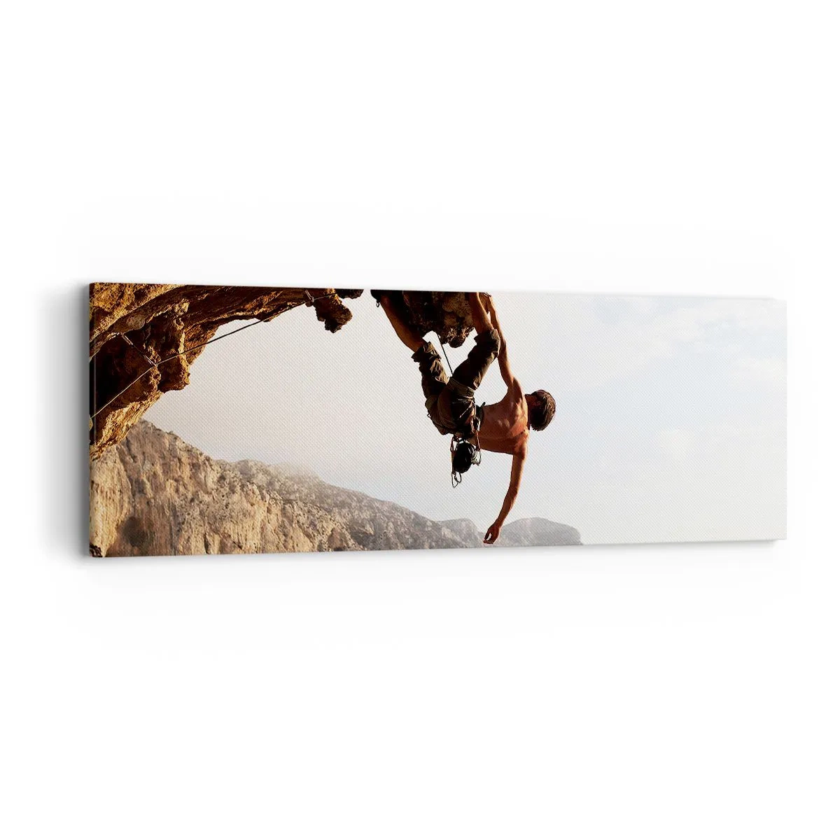 Quadro em tela - O mundo encolhido num punhado de rochas - 90x30 cm