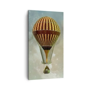 Quadro em tela - Voos pioneiros - 45x80 cm