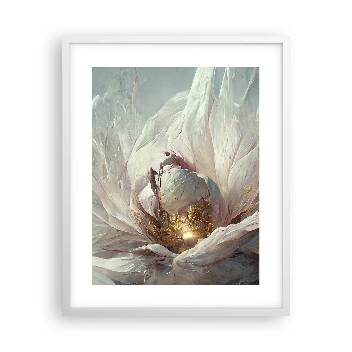 Pôster em moldura branca - Floresce uma vez a cada cem anos - 40x50 cm