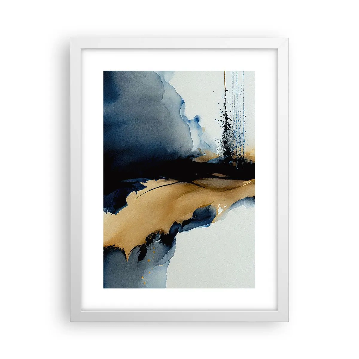 Pôster em moldura branca - Atrás da cortina - 30x40 cm