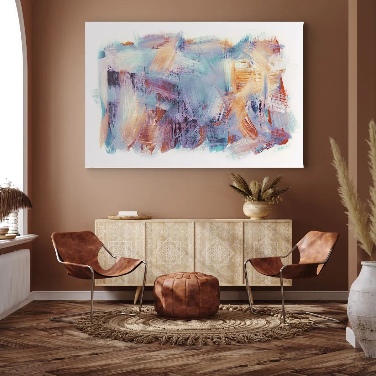 Quadro em tela - Uma bagunça colorida - 120x80 cm