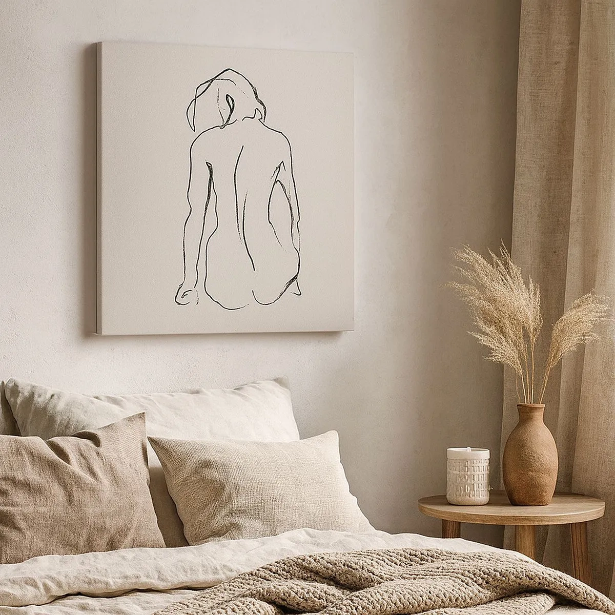 Quadro em tela - Nu de rapariga - 30x30 cm