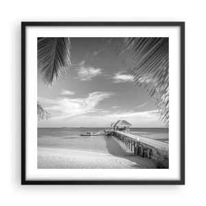 Pôster com moldura preta - Memória ou sonho? - 50x50 cm