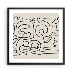 Pôster com moldura preta - Na trilha - 50x50 cm