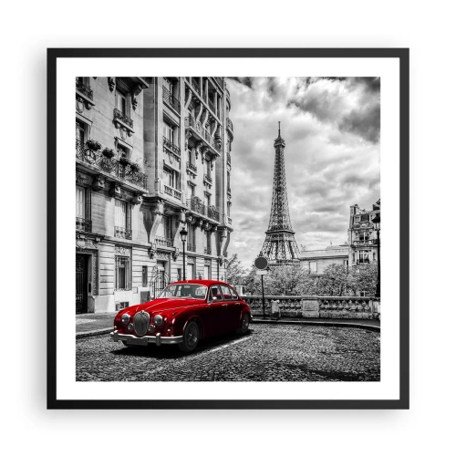 Pôster com moldura preta - Predador na cidade - 60x60 cm