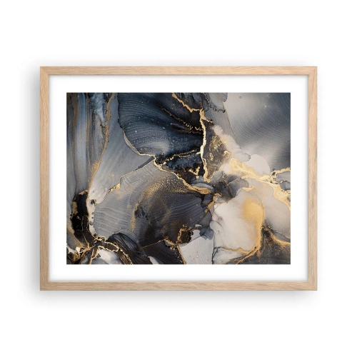 Pôster com moldura de carvalho claro - A vida da pedra - 50x40 cm