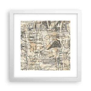 Pôster em moldura branca - À espera de ser decifrado - 30x30 cm