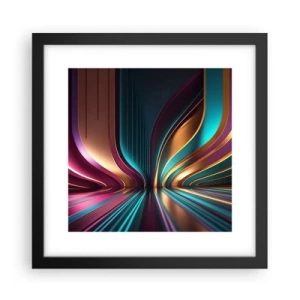 Pôster com moldura preta - Arquitetura de luz - 30x30 cm