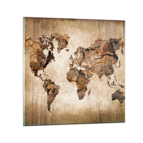 Quadro em vidro - Descobrindo o o mundo - 60x60 cm