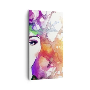 Quadro em tela - Com a cabeça nas nuvens - 55x100 cm