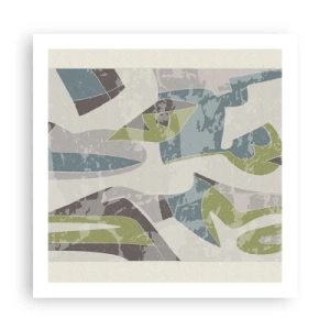 Pôster - Composição atrás do vidro - 60x60 cm