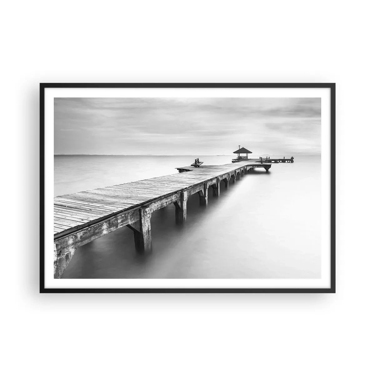 Pôster com moldura preta - Para longe - 100x70 cm