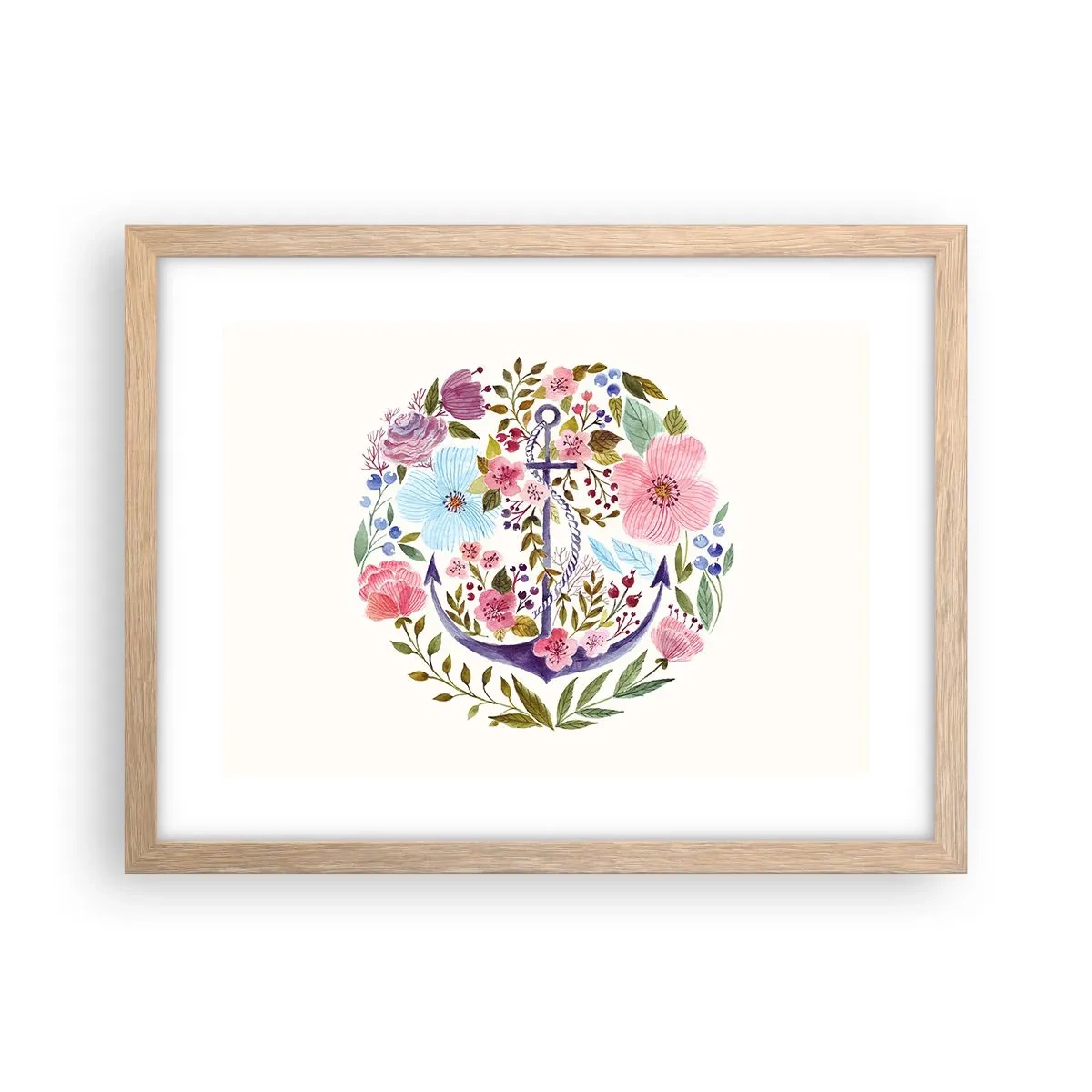 Pôster com moldura de carvalho claro - O bom sonho de um marinheiro - 40x30 cm