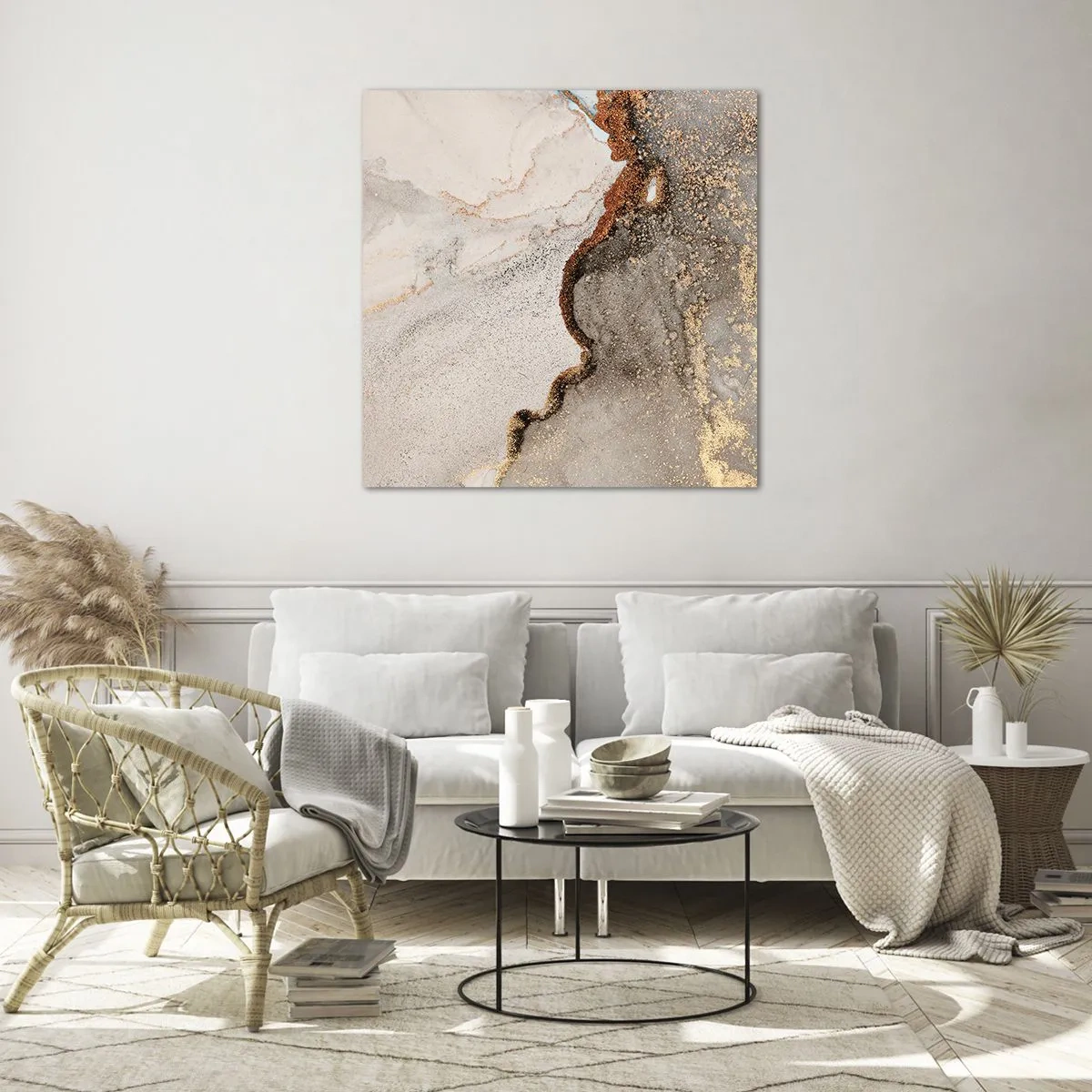 Quadro em vidro - No limite das cores - 40x40 cm