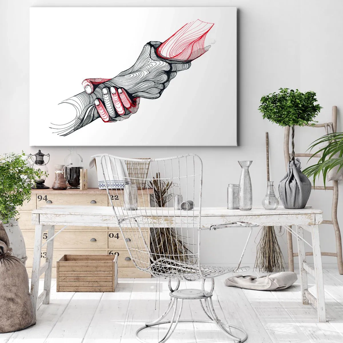 Quadro em tela - Está em boas mãos - 120x80 cm