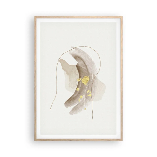 Pôster com moldura de carvalho claro - Encontrado no espaço - 70x100 cm