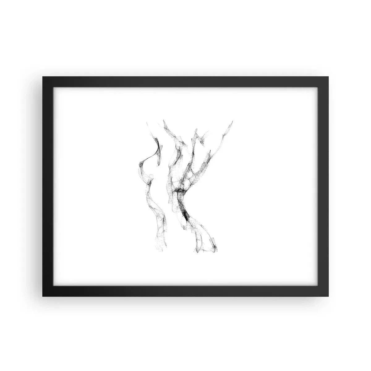 Pôster com moldura preta - Bonita e forte - 40x30 cm